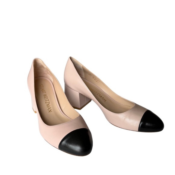 Stuart Weitzman Flareblock 60 Dolce/Black Pump Size 10 NWT Includes Box - Picture 4 of 8